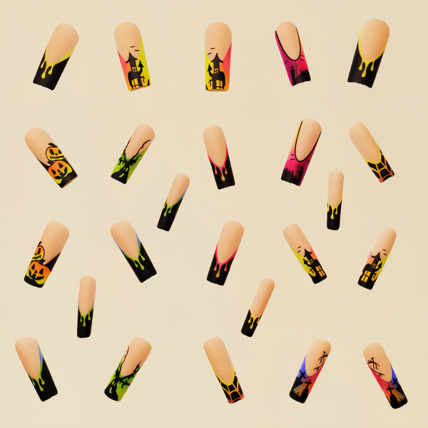 12 Sizes-24 Pcs Press On Nails Y216