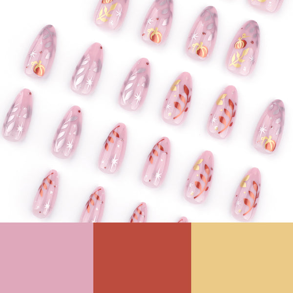 12 Sizes-24 Pcs Press On Nails JP3594