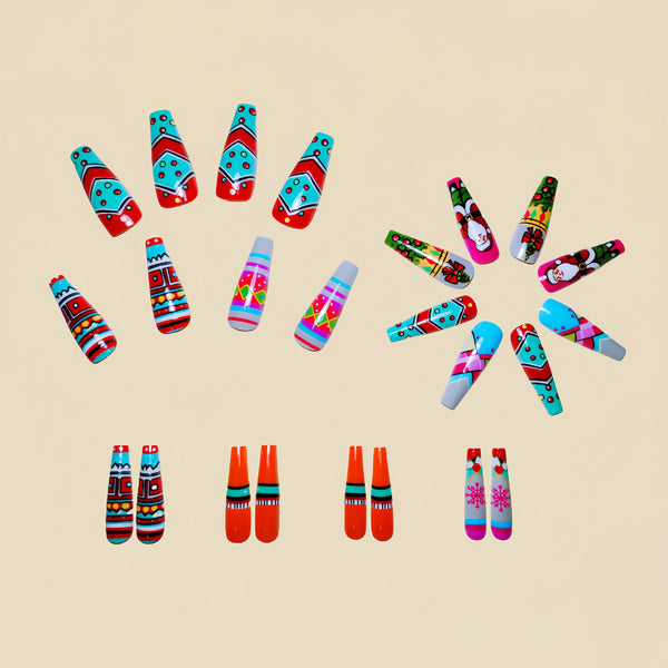 12 Sizes-24 Pcs Press On Nails Y269