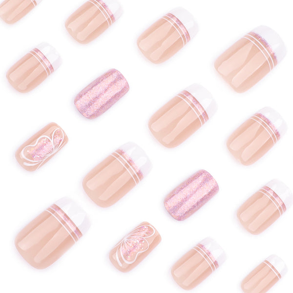 12 Sizes-24 Pcs Press On Nails JP3767