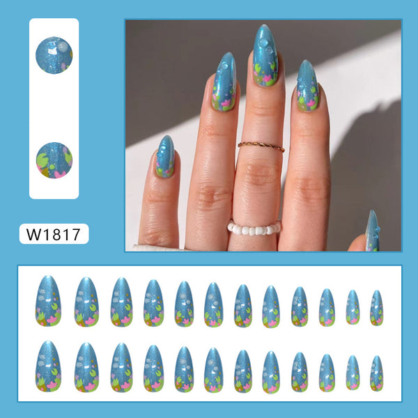 12 Sizes-24 Pcs Press On Nails W1817