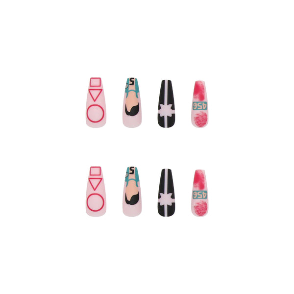 12 Sizes-24 Pcs Press On Nails W073