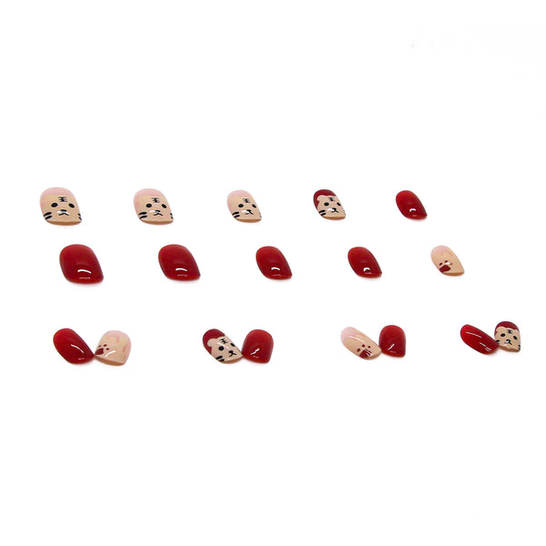 12 Sizes-24 Pcs Press On Nails R323