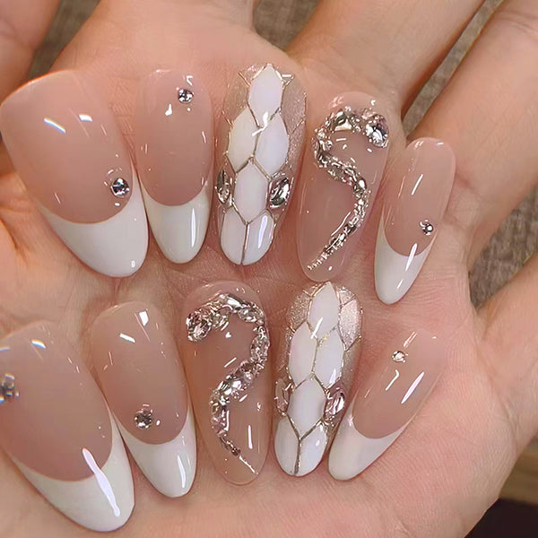 12 Sizes-24 Pcs Press On Nails Z1049