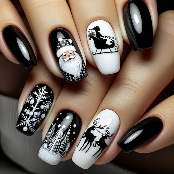 12 Sizes-24 Pcs Press On Nails Y267