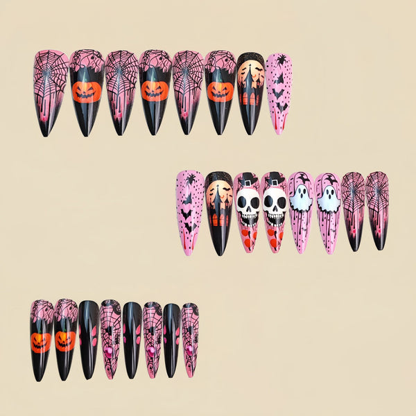 12 Sizes-24 Pcs Press On Nails Y1123