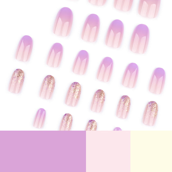 12 Sizes-24 Pcs Press On Nails JP3732