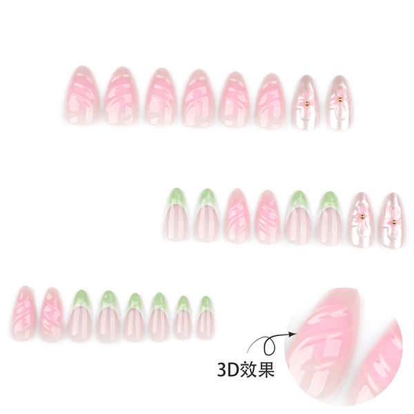 12 Sizes-24 Pcs Press On Nails JP3846