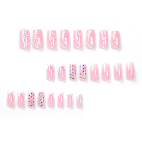 12 Sizes-24 Pcs Press On Nails JP2712