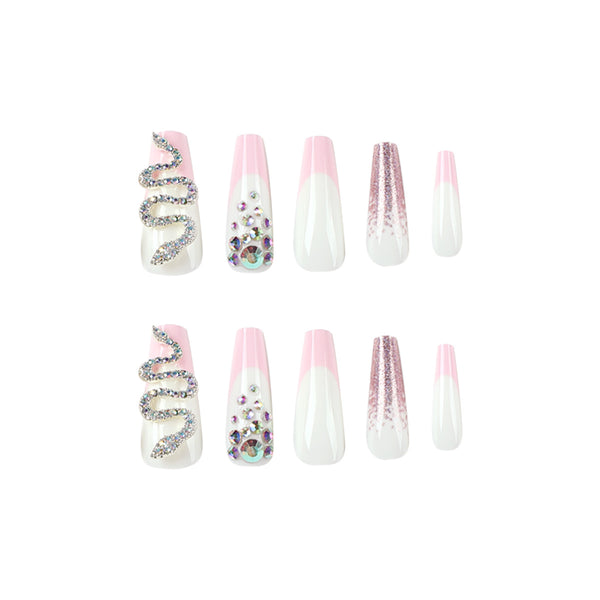 12 Sizes-24 Pcs Press On Nails JP2449