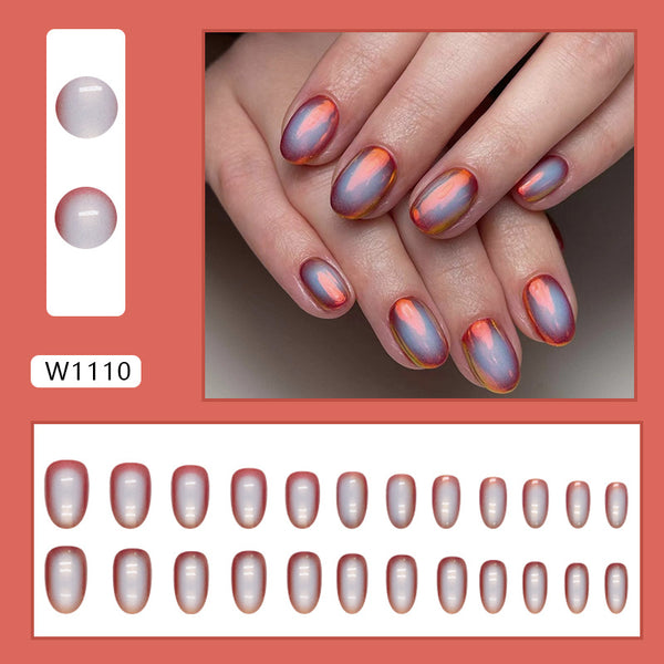 12 Sizes-24 Pcs Press On Nails W1110