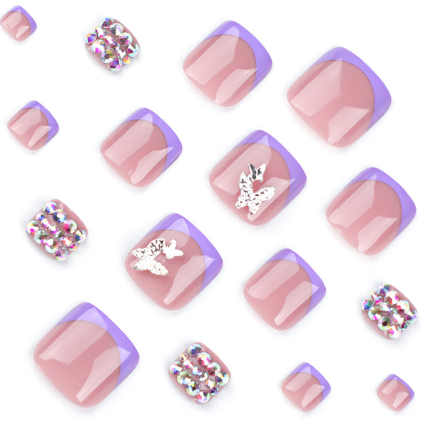 12 Sizes-24 Pcs Press On Nails JP3347