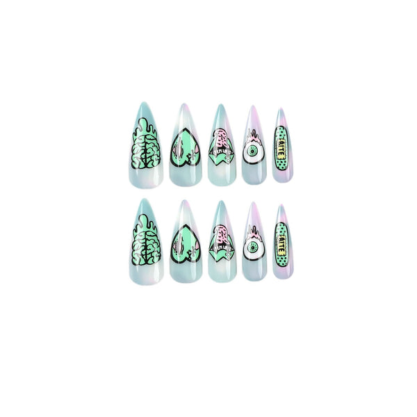 12 Sizes-24 Pcs Press On Nails JP2517