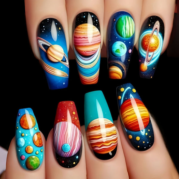 12 Sizes-24 Pcs Press On Nails Y793