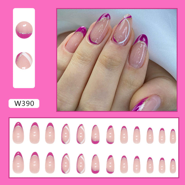 12 Sizes-24 Pcs Press On Nails W390