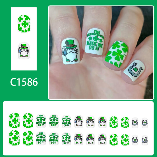 12 Sizes-24 PcsPress On Nails C1586
