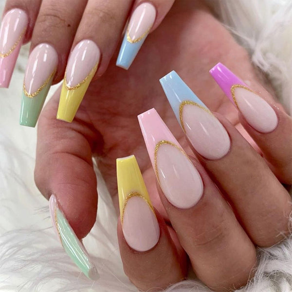 12 Sizes-24 Pcs Press On Nails JP1119