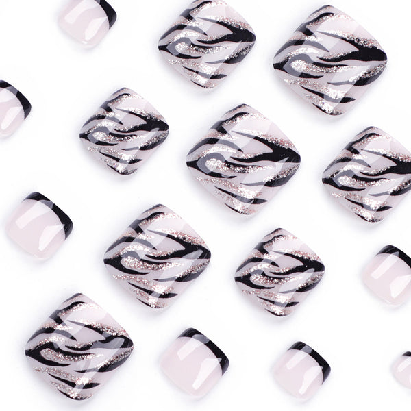 12 Sizes-24 Pcs Press On Nails JP3210
