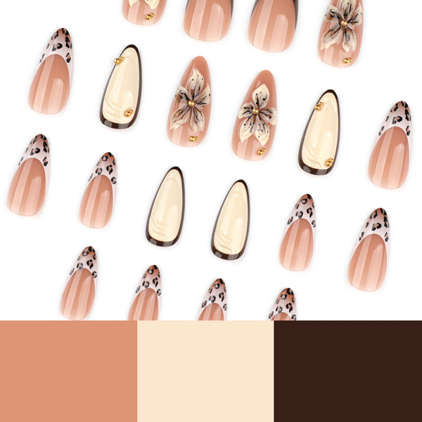 12 Sizes-24 Pcs Press On Nails JP4055