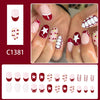 12 Sizes-24 Pcs Press On Nails C1381