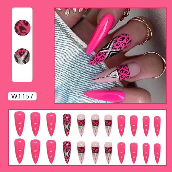 12 Sizes-24 Pcs Press On Nails W1157