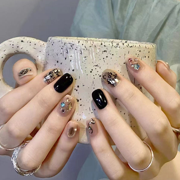 12 Sizes-24 Pcs Press On Nails Z954
