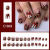 12 Sizes-24 Pcs Press On Nails C1069