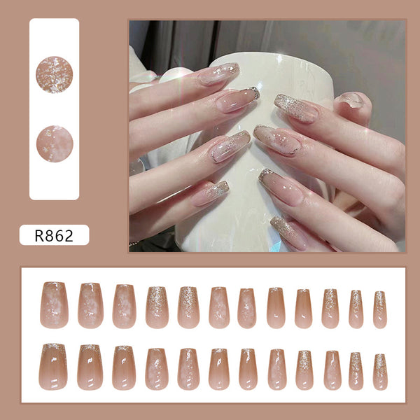 12 Sizes-24 Pcs Press On Nails R862