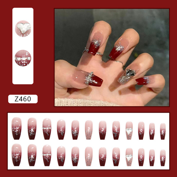 12 Sizes-24 Pcs Press On Nails Z460
