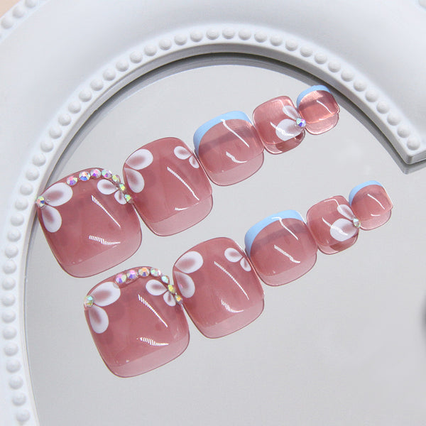 12 Sizes-24 Pcs Press On Nails F184