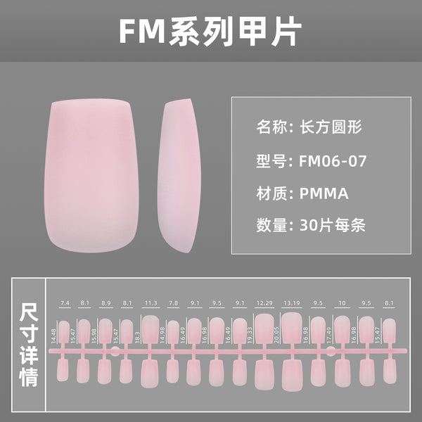 12 Sizes-24 Pcs Press On Nails FM06-01