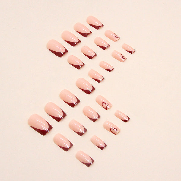 12 Sizes-24 Pcs Press On Nails W474