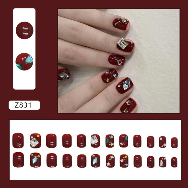 12 Sizes-24 Pcs Press On Nails Z831