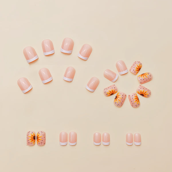 12 Sizes-24 Pcs Press On Nails Y093