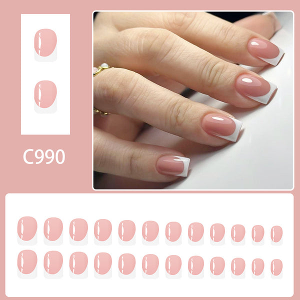 12 Sizes-24 Pcs Press On Nails C990