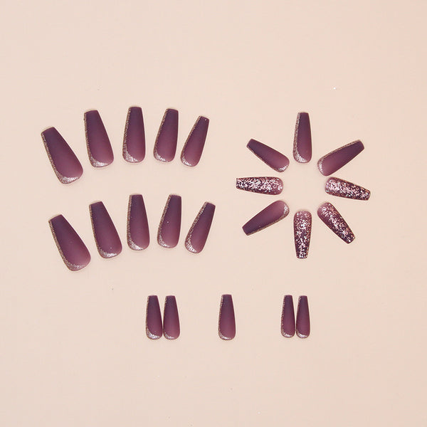 12 Sizes-24 Pcs Press On Nails W1521