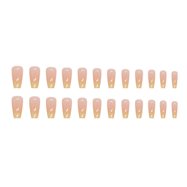 12 Sizes-24 Pcs Press On Nails W1220