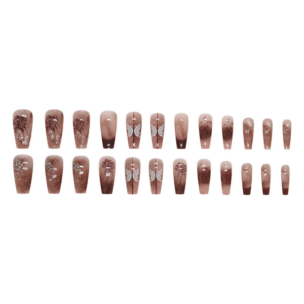 12 Sizes-24 PcsPress On Nails R777
