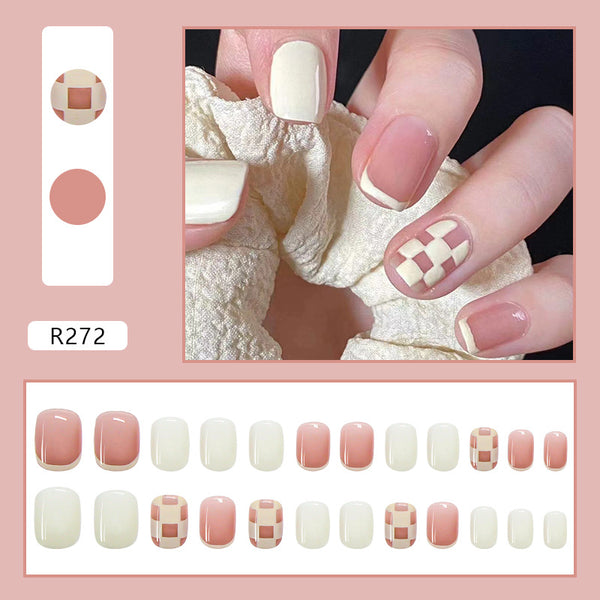 12 Sizes-24 Pcs Press On Nails R272