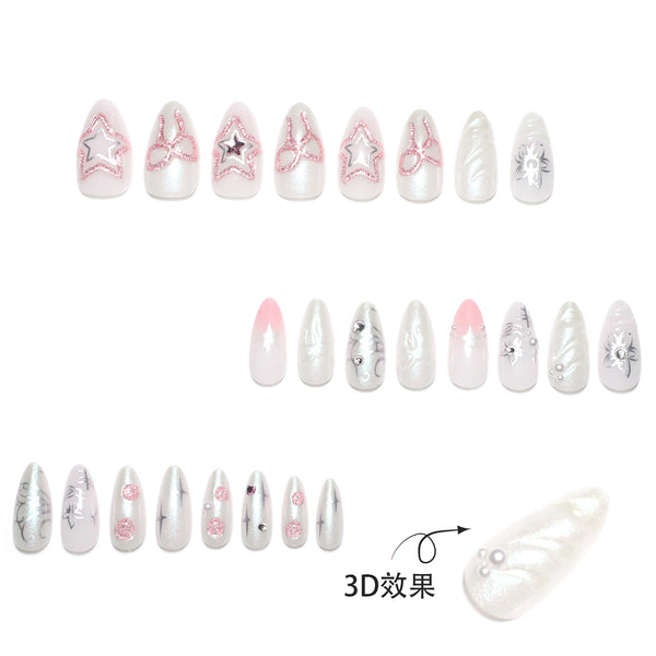 12 Sizes-24 Pcs Press On Nails JP3847