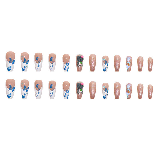 12 Sizes-24 Pcs Press On Nails Z535