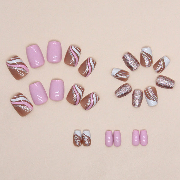 12 Sizes-24 Pcs Press On Nails W1168