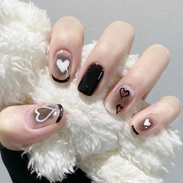 12 Sizes-24 Pcs Press On Nails R505
