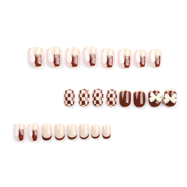 12 Sizes-24 Pcs Press On Nails JP3013