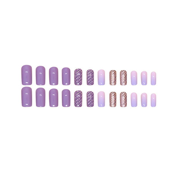 12 Sizes-24 Pcs Press On Nails W1558