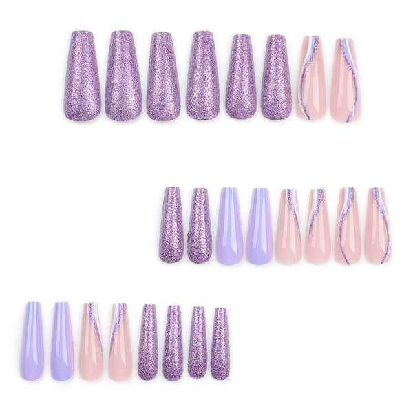 12 Sizes-24 Pcs Press On Nails JP3084