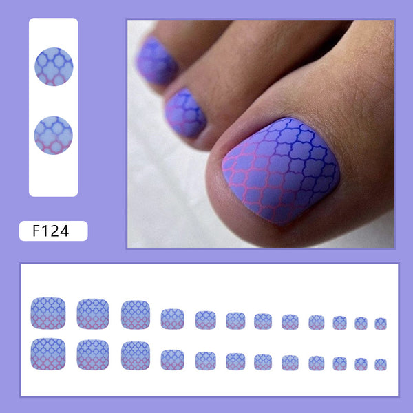 12 Sizes-24 Pcs Press On Nails F124