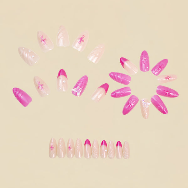 12 Sizes-24 Pcs Press On Nails Y1421