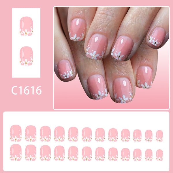 12 Sizes-24 Pcs Press On Nails C1616