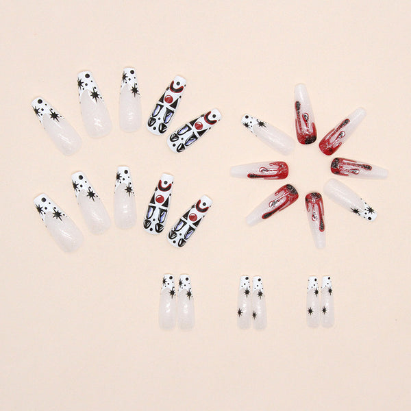 12 Sizes-24 Pcs Press On Nails W956